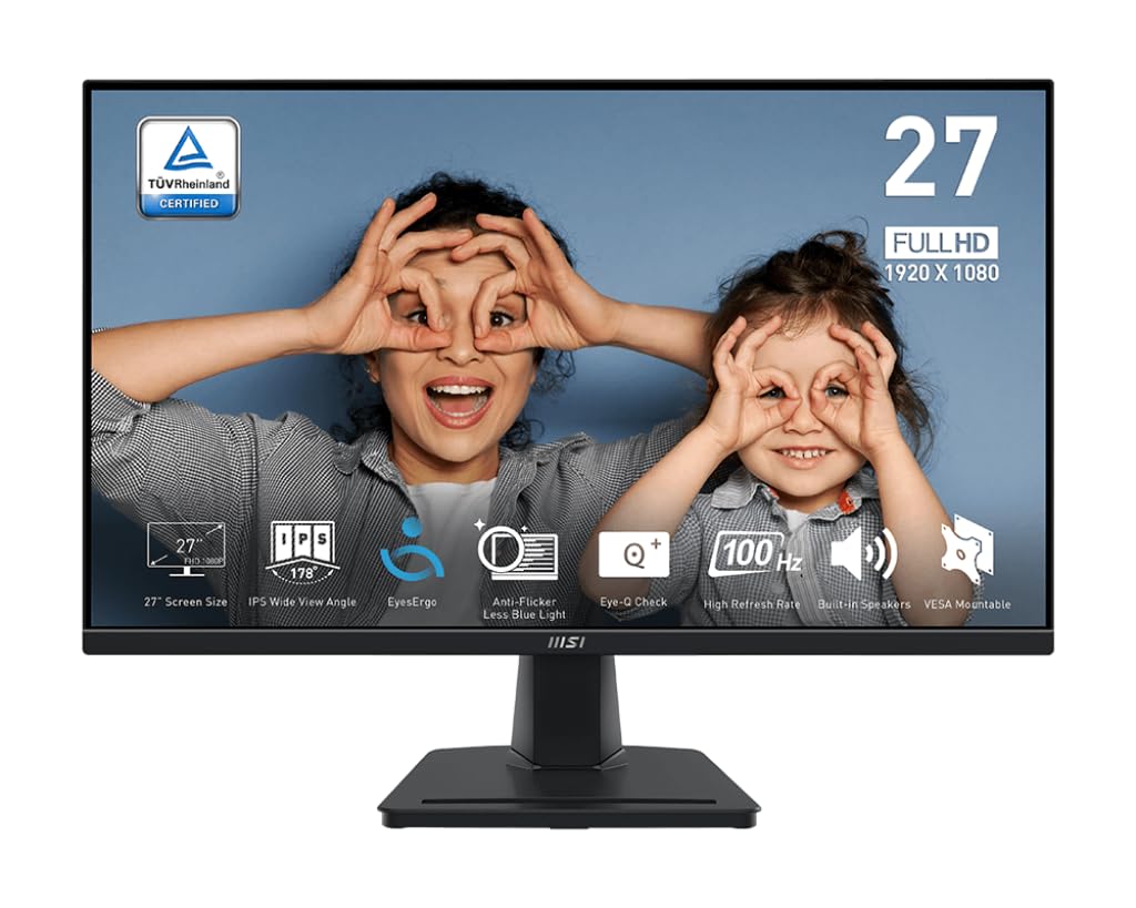 MSI Pro MFP275 27" Full HD (1920x1080) 100Hz, 1ms LED Monitor